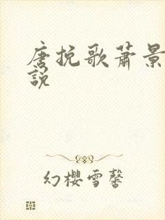 唐挽歌萧景弦小说