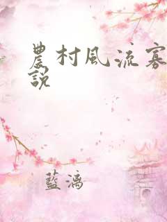 农村风流寡妇小说