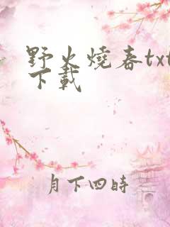 野火烧春txt下载