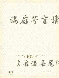 满庭芳言情小说