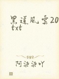 黑道风云20年 txt