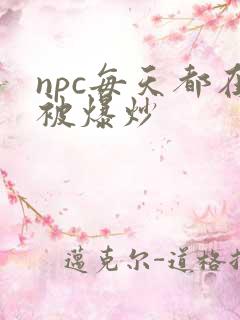 npc每天都在被爆炒