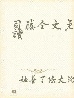 司藤全文免费阅读