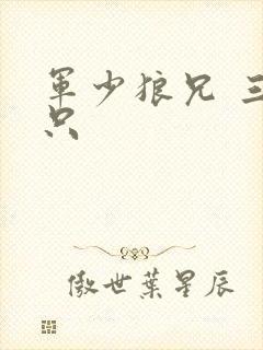 军少狼兄 三两只