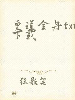 皇道金丹txt下载