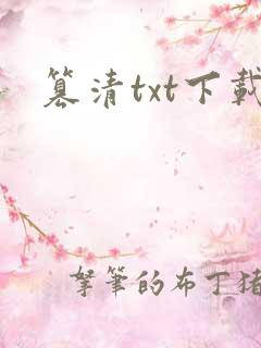 篡清txt下载