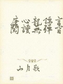 唐心龙锦言免费阅读无弹窗