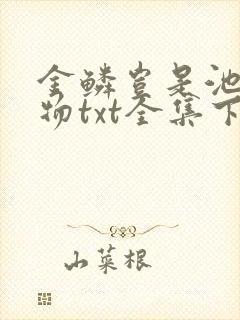 金鳞岂是池中之物txt全集下载