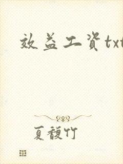效益工资txt