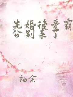 先婚后爱霸道老公别来了