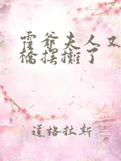 霍爷夫人又去天桥摆摊了