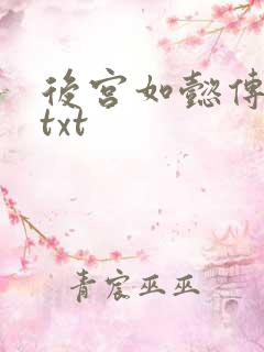 后宫如懿传全文txt