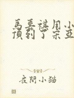 马嘉祺用小小马顶到了宋亚轩