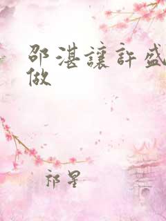 邵湛让许盛自己做