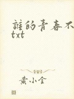 谁的青春不迷茫txt