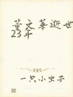 董文华逝世2023年