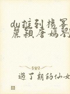 du推到杨幂赵丽颖唐嫣刘诗诗郑爽