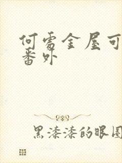 何处金屋可藏娇番外