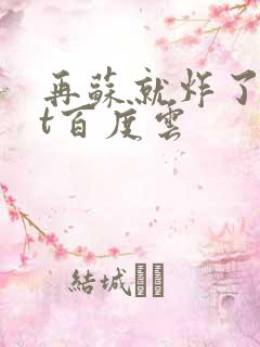 再苏就炸了txt百度云