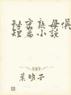 秘密熟母俱乐部短篇小说