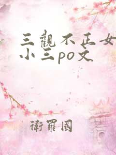 三观不正女主是小三po文