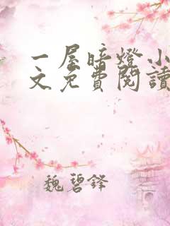 一屋暗灯小说全文免费阅读txt