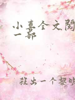 小喜全文阅读第一部