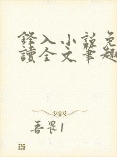 锋入小说免费阅读全文笔趣阁