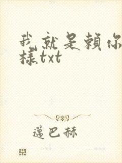 我就是赖你 怎样txt