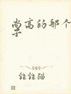 尚高的那个臭小子