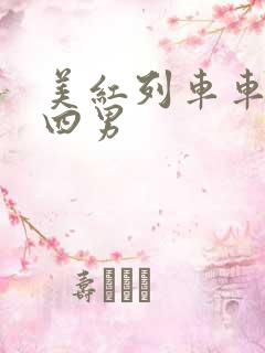 美红列车车厢被四男