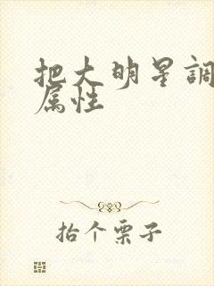 把大明星调成专属性