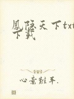 凤隐天下txt下载