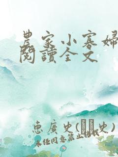 农家小寡妇免费阅读全文