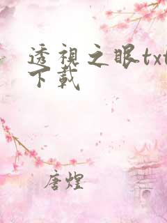 透视之眼txt下载