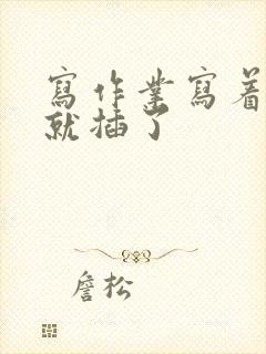 写作业写着写着就插了