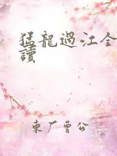 猛龙过江全文阅读