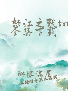 怒江之战txt全集下载