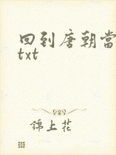 回到唐朝当皇帝txt