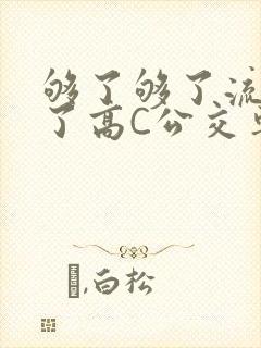 够了够了流出来了高C公交车