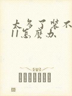 太多了装不下h11怎么办