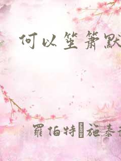 何以笙箫默小说