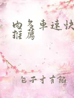 肉多车速快的书推荐