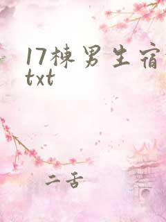 17栋男生宿舍txt