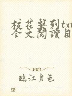 校花系列txt全文阅读目录