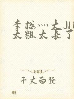 李总灬大JI巴太粗太长了