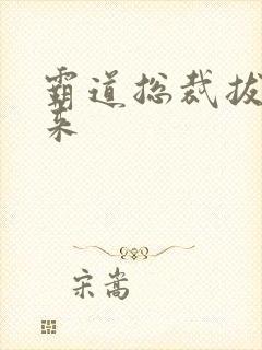 霸道总裁拔不出来