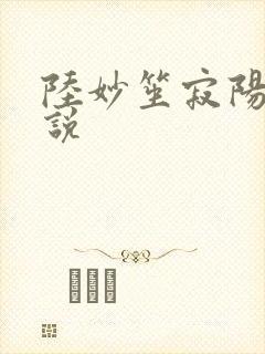陆妙笙寂阳朔小说