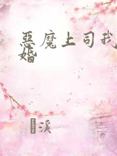 恶魔上司我要离婚