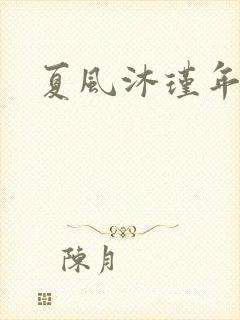 夏风沐瑾年